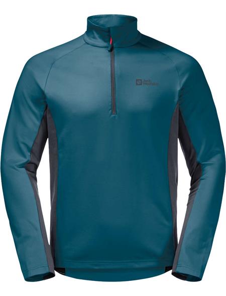 Jack Wolfskin Mens Morobbia Half-Zip T-Shirt